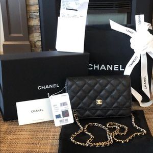 Sold!!! CHANEL Wallet On Chain NIB Full Set Black